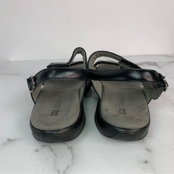 SAS Nudu Black Midnight Adjustable Strap Comfort Sandals 9 - Picture 6 of 11